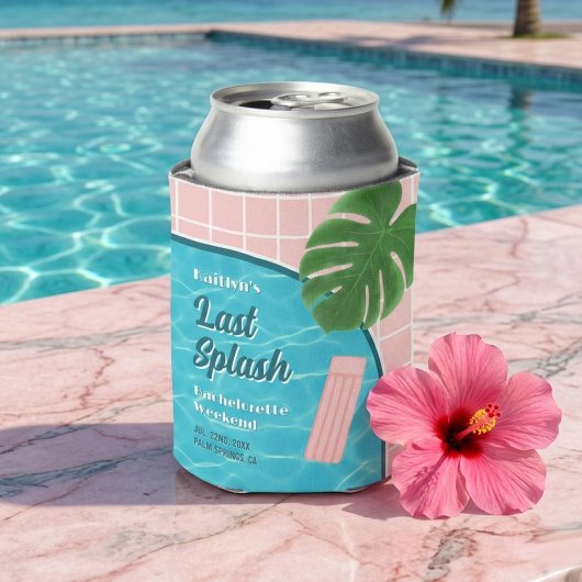 Last Splash Bachelorette Weekend Pool Party Favor Blikjeskoeler