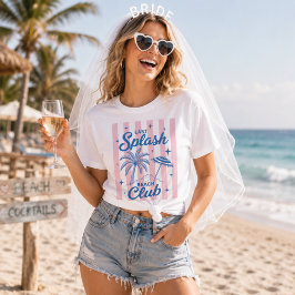 Last Splash Beach Club Roze Streep Bachelorette Tri-Blend Shirt