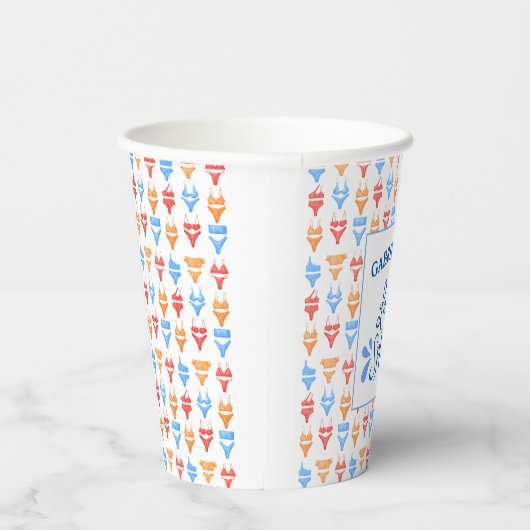 "Last Splash" Beach of Pool Party Bachelorette Papieren Bekers (Rechts)