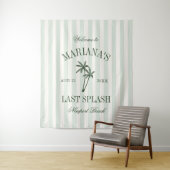 Last Splash Beach Palms Bachelorette Wandkleed (In situ)