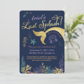 Last Splash Mermaid Bachelorette Invite Kaart (Staand voorkant)