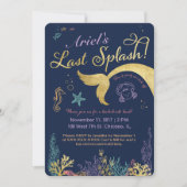 Last Splash Mermaid Bachelorette Invite Kaart (Voorkant)
