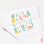 "Last Splash"-sticker met palmbomen, zwempakken Vierkante Sticker (Envelop)