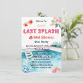 Last Splash Zwembad-Themabruiloft voor de Bruid Kaart (Staand voorkant)