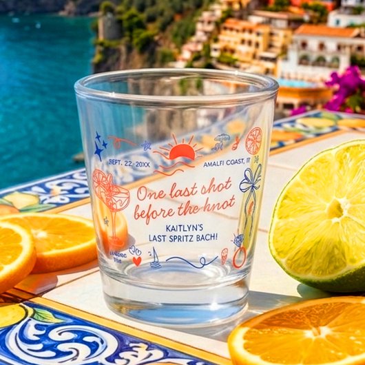 Last Spritz Amalfi Coast Bachelorette Party Shot Glas