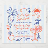 Last Spritz Amalfi Coast Bachelorette Party Sparkling Wijnetiket (Enkel label)