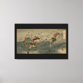 Last Stand of the Kusunoki Clan at Shijonawate Canvas Afdruk (Voorkant)