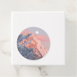 Last sun light on mountain Storžič, Slovenia Bedankjes Labels