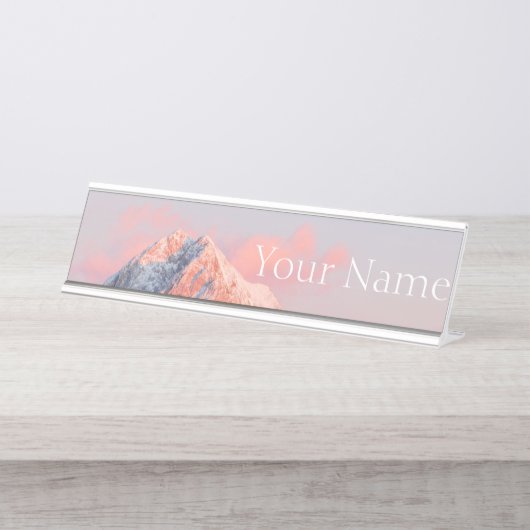 Last sun light on mountain Storžič, Slovenia Bureau Naambordje (Voorkant)