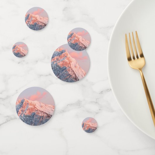 Last sun light on mountain Storžič, Slovenia Confetti (Groep)