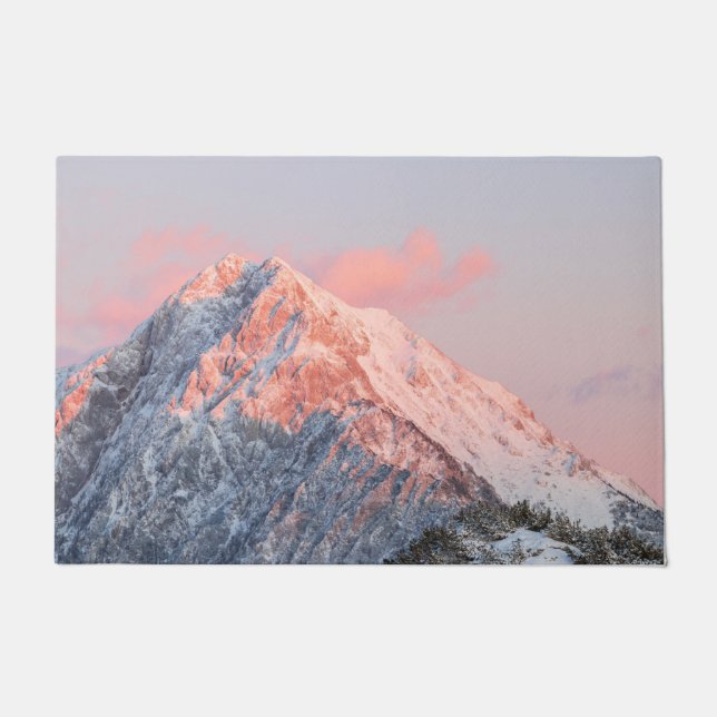 Last sun light on mountain Storžič, Slovenia Deurmat (Voorkant)