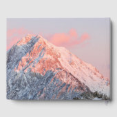 Last sun light on mountain Storžič, Slovenia Gastenboek (Achterkant)