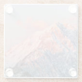 Last sun light on mountain Storžič, Slovenia Glazen Onderzetter (Achterkant)