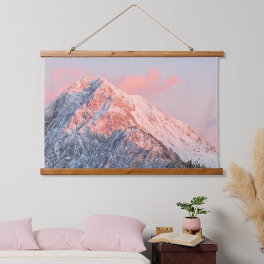 Last sun light on mountain Storžič, Slovenia Hangend Wandkleed (Slaapkamer)