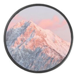 Last sun light on mountain Storžič, Slovenia Hockey Puck