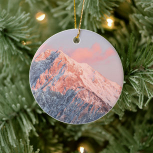 Last sun light on mountain Storžič, Slovenia Keramisch Ornament