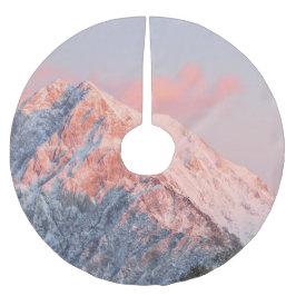 Last sun light on mountain Storžič, Slovenia Kerstboom Rok