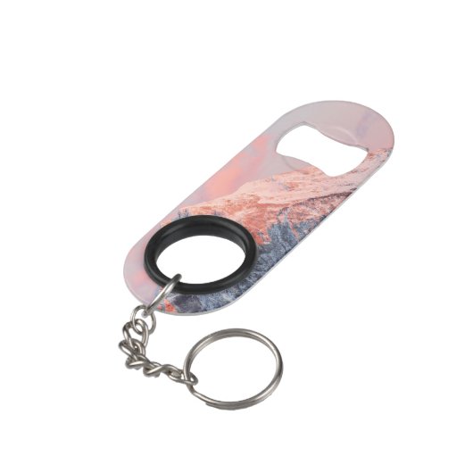 Last sun light on mountain Storžič, Slovenia Mini Flessenopener (Achterkant Gekanteld)