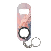 Last sun light on mountain Storžič, Slovenia Mini Flessenopener (Achterkant)