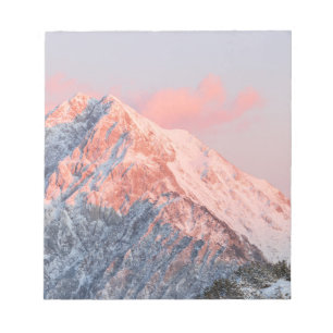 Last sun light on mountain Storžič, Slovenia Notitieblok