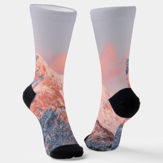 Last sun light on mountain Storžič, Slovenia Sokken (Gebogen)