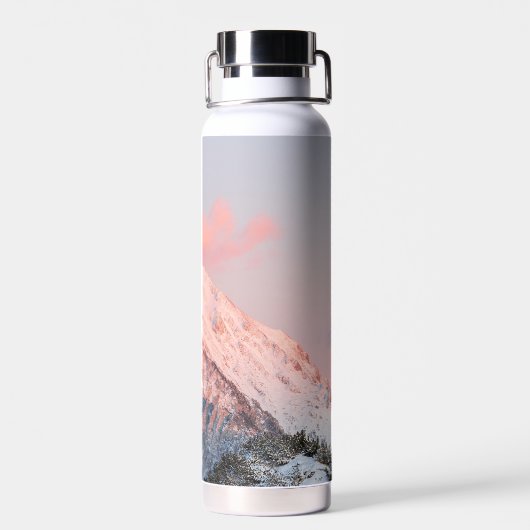 Last sun light on mountain Storžič, Slovenia Waterfles (Achterkant)