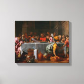 Last Supper - Agostino Carracci - c1595 Canvas Afdruk (Voorkant)