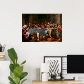 Last Supper - Agostino Carracci - c1595 Poster (Thuiskantoor)