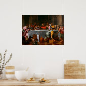 Last Supper - Agostino Carracci - c1595 Poster (Keuken)