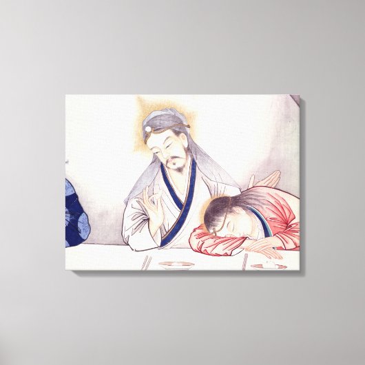 Last Supper, Christus en Sint-John Canvas Afdruk (Voorkant)