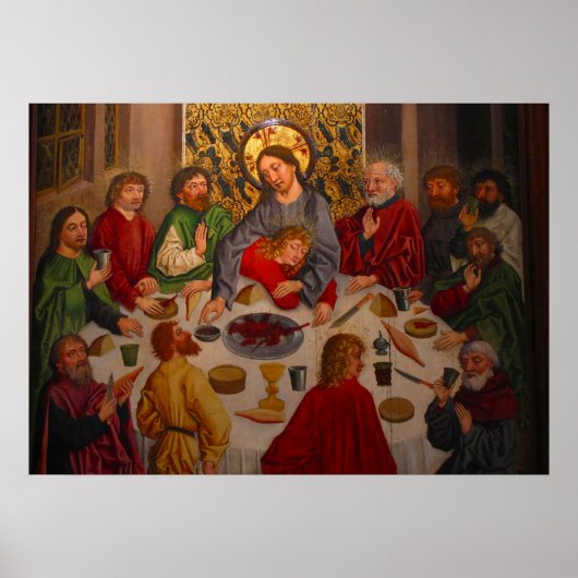 Last Supper - Heinrich Lutzelmann - c1485 Poster (Voorkant)