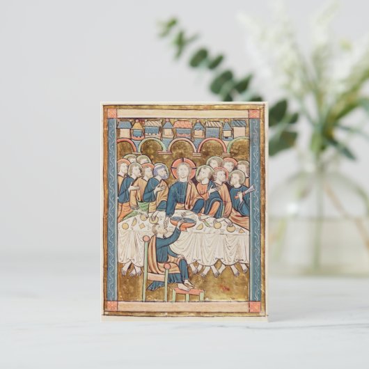Last Supper uit 'Psautier a l'Usage de Paris Briefkaart (Staand voorkant)