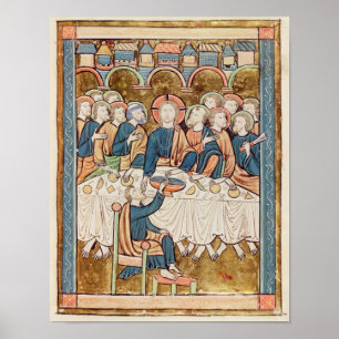 Last Supper uit 'Psautier a l'Usage de Paris Poster