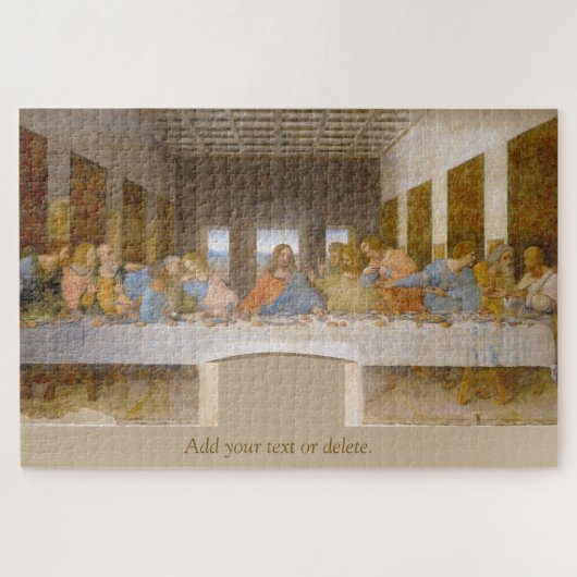 "Last Supper" van Jezus en disciples, door Da Vinc Legpuzzel (Horizontaal)