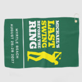Last Swing Before the Ring Bachelor Golf Towel Golfhanddoek (Horizontaal)