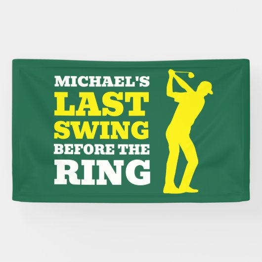 Last Swing Before the Ring Bachelor Party Banner (Horizontaal)