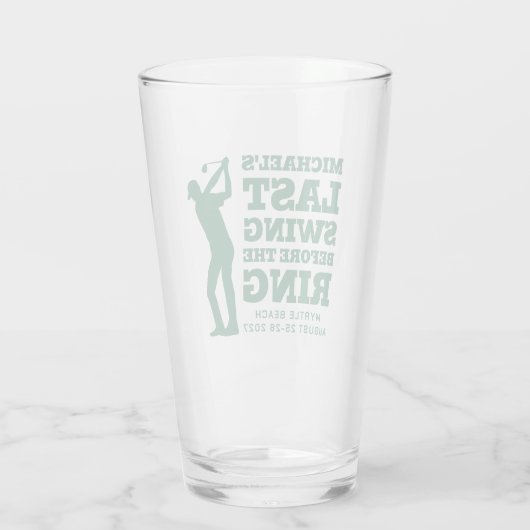 Last Swing Before the Ring Bachelor Shot Glass Glas (Achterkant)