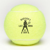 Last Swing Before the Ring Bachelorette Party Tennisballen (Voorkant)