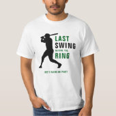 Last Swing Before the Ring Baseball Bachelor Party T-shirt (Voorkant)