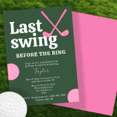 Last Swing Before The Ring Golf Bachelorette Kaart