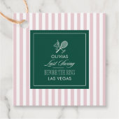 Last Swing Before the Ring green bachelorette Bedankjes Labels (Voorkant)