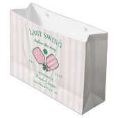 Last Swing Before The Ring Pickleball Bach Weekend Groot Cadeauzakje (Voorkant Gekanteld)