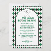 Last Swing Golf Country Club Bachelor Black Green Kaart (Voorkant)