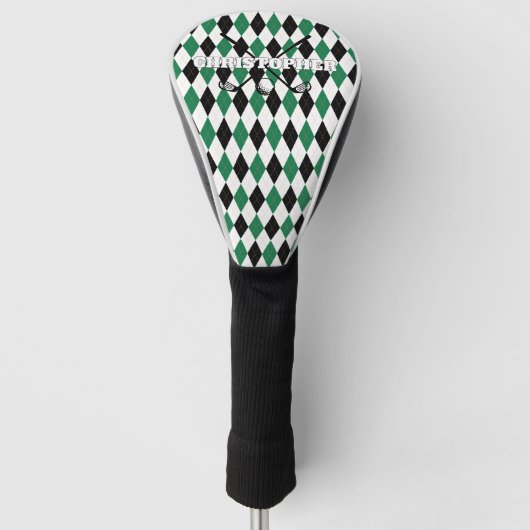 Last Swing Golf Country Club Bachelor Zwart Groen Golfheadcover (Voorkant)