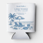 Last Toast on the Coast Bachelorette Beach Party Blikjeskoeler (Voorkant)