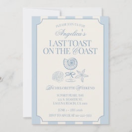 Last Toast on the Coast Bachelorette Itinerary and Kaart