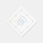 Last Toast on the Coast Bachelorette Party Blue Servet (Hoek)