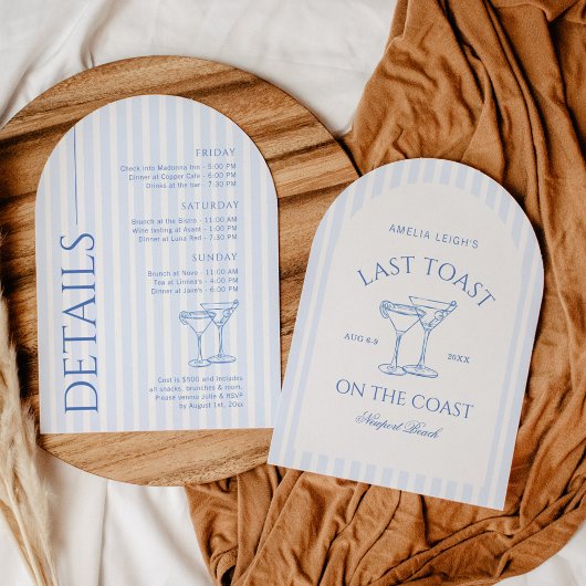Last Toast On The Coast Bachelorette Weekend Kaart