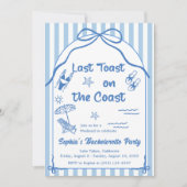 Last Toast On The Coast Bachelorette Weekend  Kaart (Voorkant)