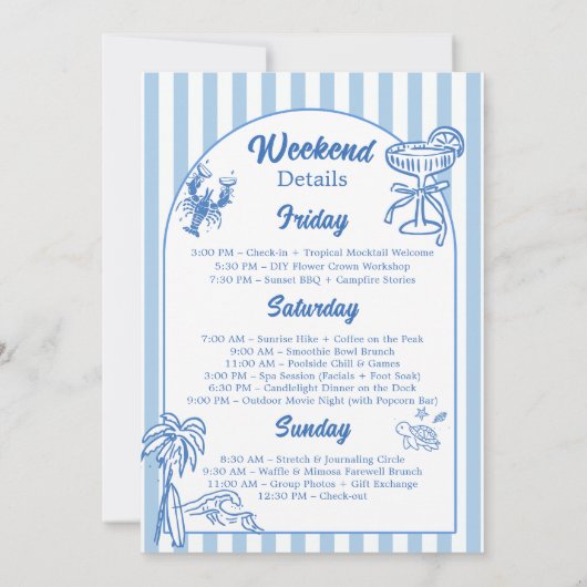 Last Toast On The Coast Bachelorette Weekend  Kaart (Achterkant)